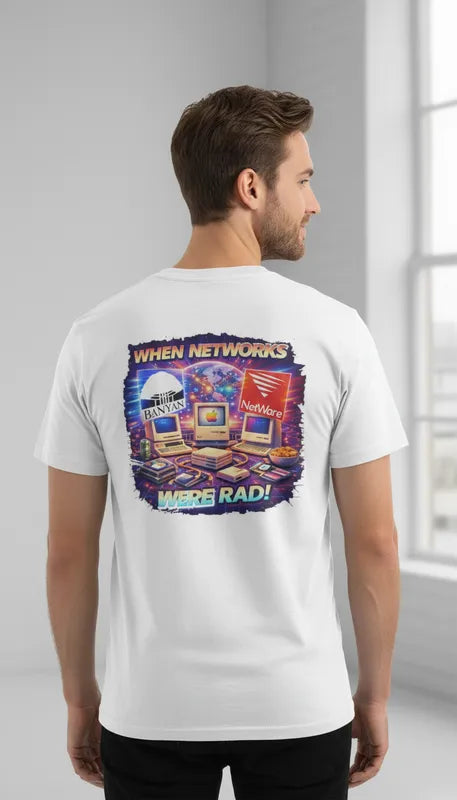 When Networks Were Rad! - Premium T-Shirt - Back image
