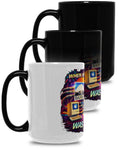 When Networking Was Cool retro IT magic mug, black 15oz ceramic heat reveal mug with full-wrap networking design