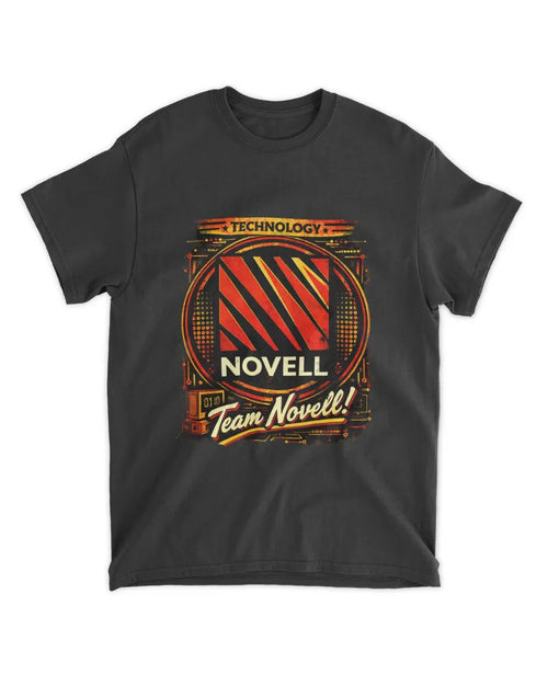 Team Novell Retro IT T-Shirt with NetWare-themed graphic on a preshrunk cotton tee for sysadmins and retro tech fans