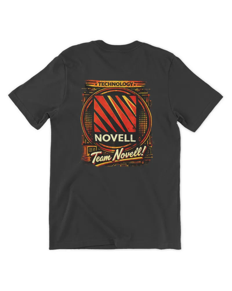 Team Novell Retro IT T-Shirt with retro NetWare inspired design on a unisex cotton crew neck tee