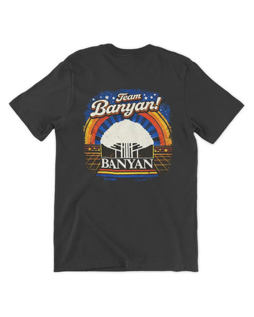 Team Banyan Retro IT T-Shirt with Banyan VINES design on a unisex cotton crew neck tee