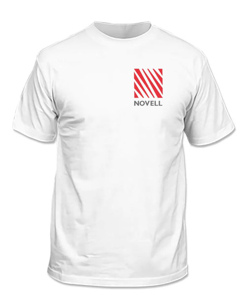 Team Novell Retro IT embroidered T-shirt with NetWare-inspired design and classic crewneck fit