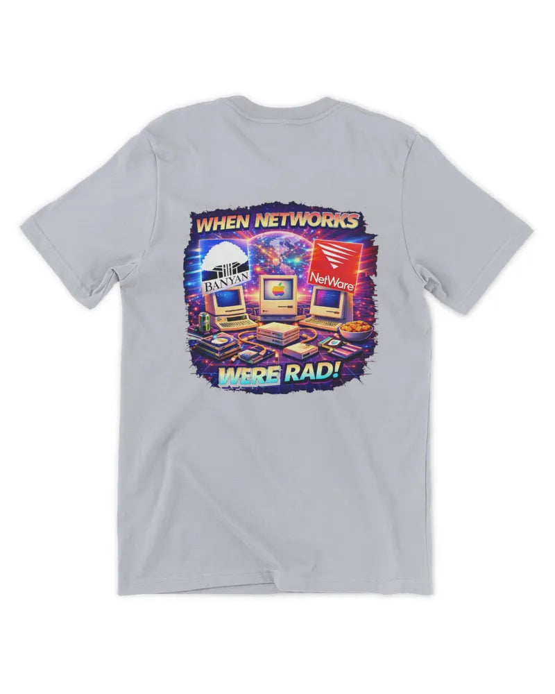 When Networks Were Rad! - Premium T-Shirt - Back image