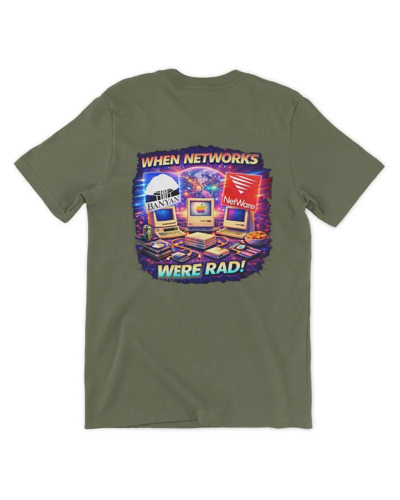 When Networks Were Rad! - Premium T-Shirt - Back image