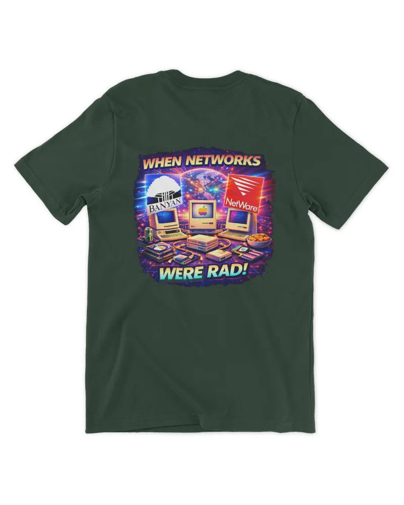 When Networks Were Rad! - Premium T-Shirt - Back image