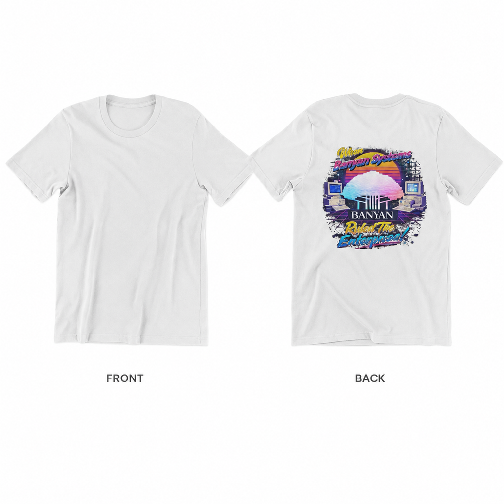 When Banyan Ruled the Enterprise Premium T-Shirt shown from the front and back